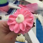 Pink Daisy made of icing