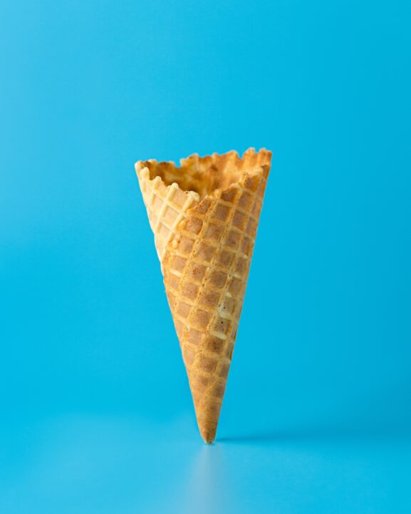 Photo of ice cream cone. decorative