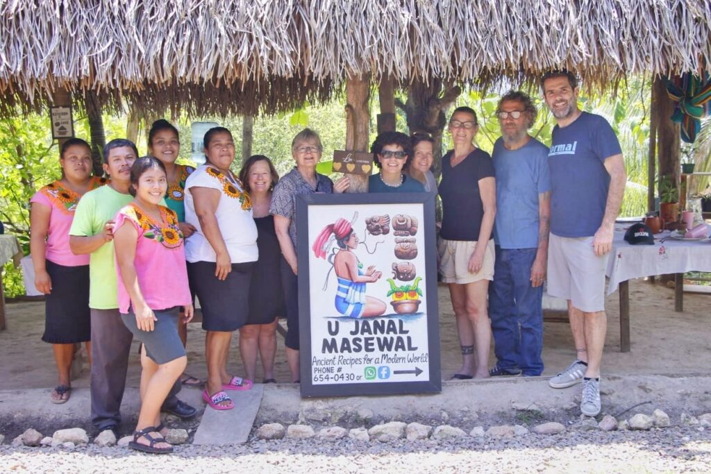 The Tzib family from U Janal Masewal in Oxmul Kah with the Rachel Forrest and her family